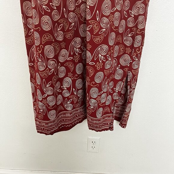 Patio Casuals By Cabernet Maxi Dress Floral Print Kaftan Patio Embroidered Sz L - Picture 3 of 12